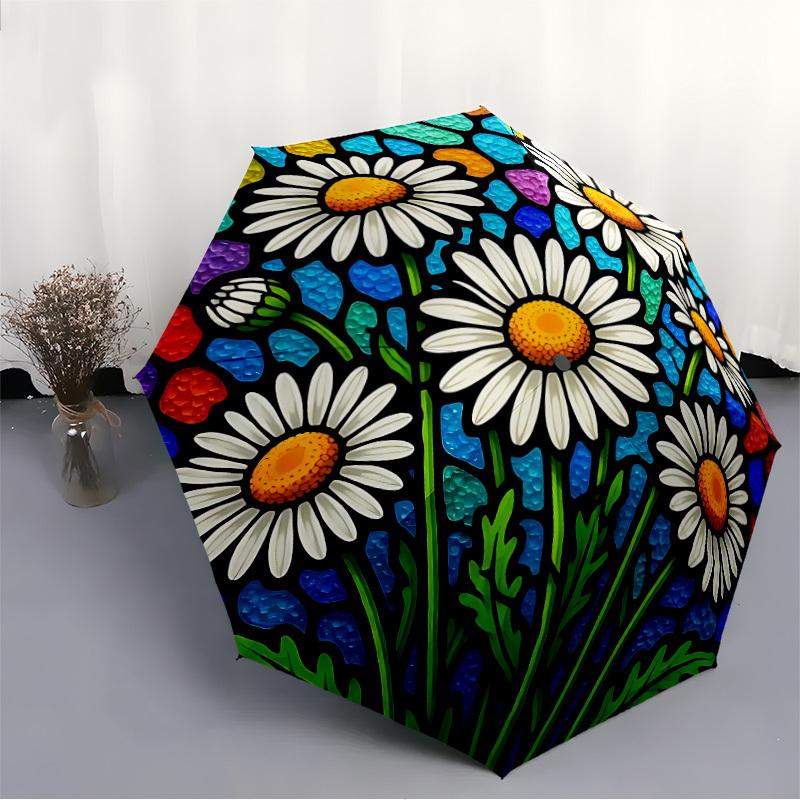 1pc Floral Pattern Automatic Open/Close Umbrella Compact Folding Umbrella, All-Season Portable Umbrella for Women/Men F1124284