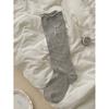 Spring and Summer Plain-color Stacked Socks, Long Stockings, Ballet-style Bow Ankle Socks, Breathable Thin Women's Socks