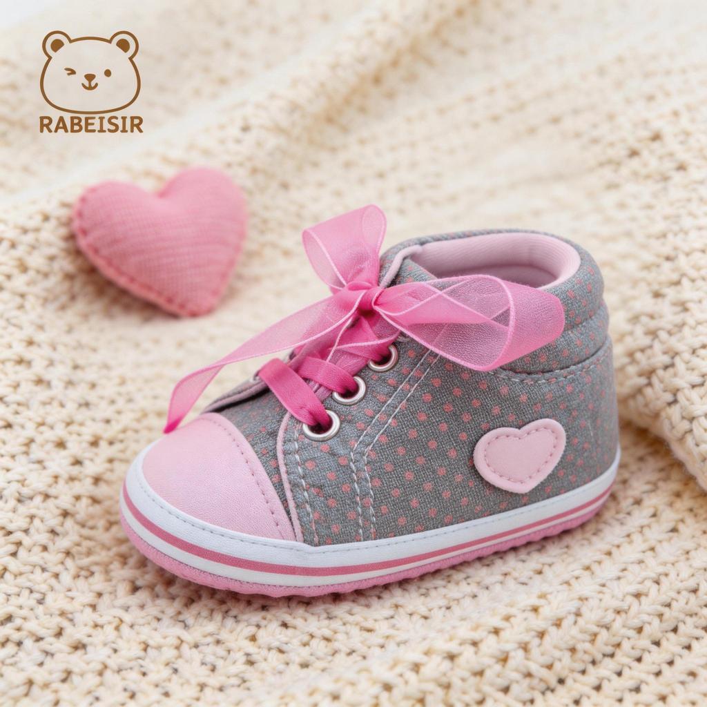 Rutschfeste Atmungsaktive Baby Canvas Lauflernschuhe (0-1.5 Jahre)