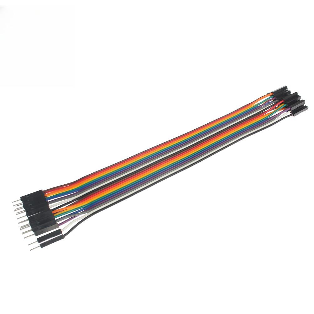 20 Stück 20-Pin Dupont-Leitung 10CM 15CM 20CM 30CM Stecker zu Stecker, Stecker zu Buchse, Buchse zu Buchse Jumper Dupont-Kabel für Arduino