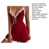 2 Pcs/Set Women Nightdress Panties Set V Neck Bow Decor Backless Sleeveless