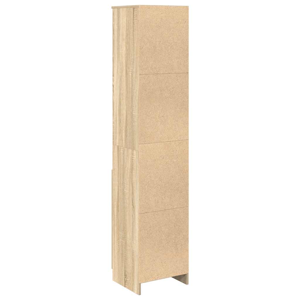 Highboard In Sonoma Oak Finish 37.5 X 35 X 180 Cm Particle Board