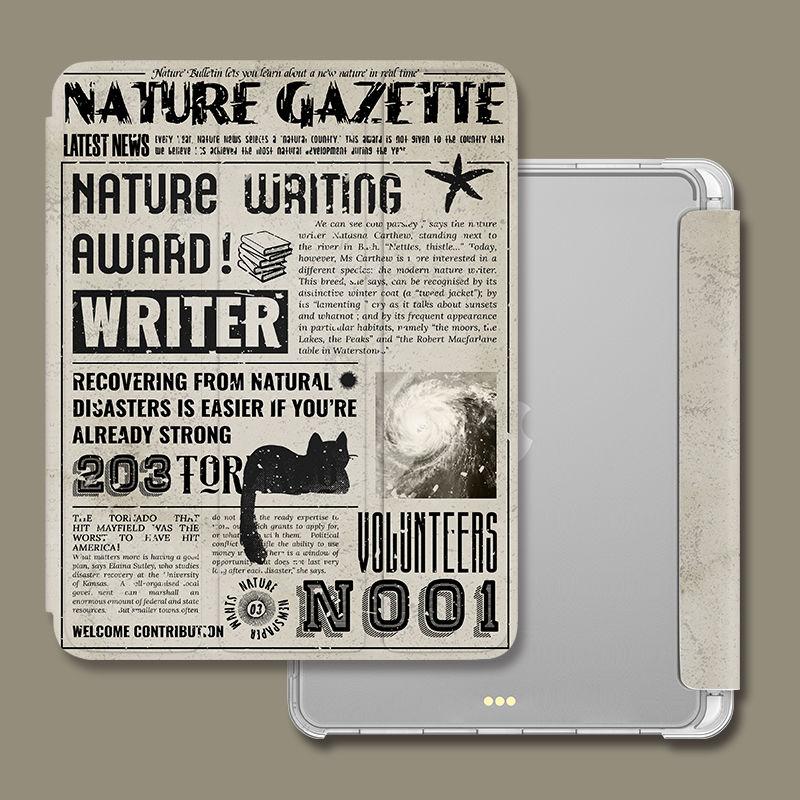 Cover Pencil Holder Funda for Samsung Tab S7 S8 S9 11 Plus S10 S9 12.4 Inch Case for Tab S6 Lite 10.4 Inch European Newspaper Tab S6 Lite 10.4 inc