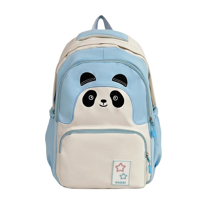 Cute Panda Soft Girl Student Backpack for Girls Junior High School High School Large Capacity High-value Student Schoolbag Travel Commuter Bag