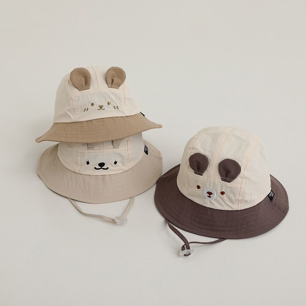 Cute Ear Boys Girls Sunhat Cartoon Animal Fisherman Caps Korean Baby Bucket Cap  6-24Month