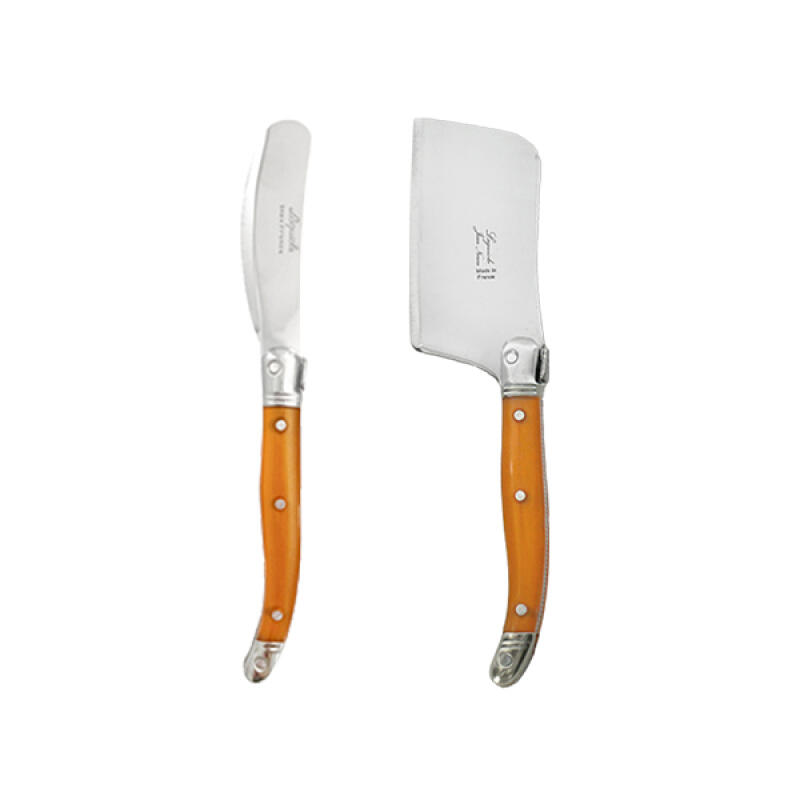 Jangneron LAGUIOLE Orange Butter Knife & Cheese Cutter Set