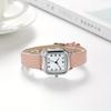 Casual Square Pointer Quartz Watch Analog PU Leather Wristwatch For Women Girls Students