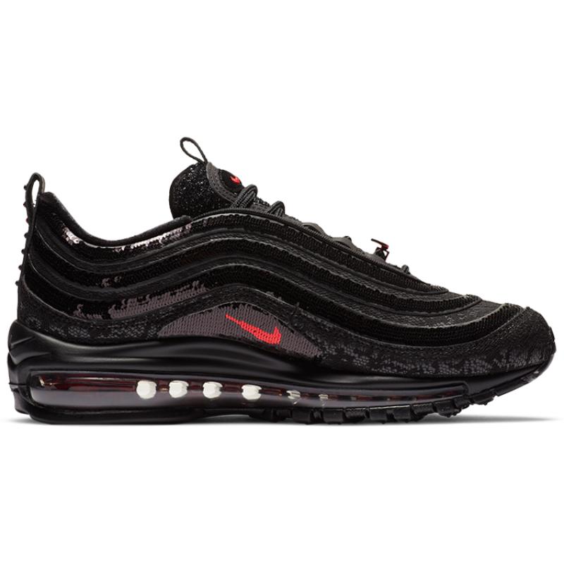 Nike Air Max 97 Sequin Black Red Women's Sneakers Casual Shoes DC1709-060