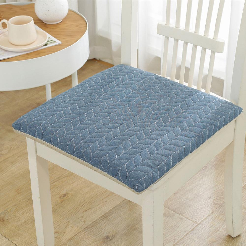 Square Seat Cushion with Strap Chair Mat Practical Japanese Cotton Chair Cushion  Four Season