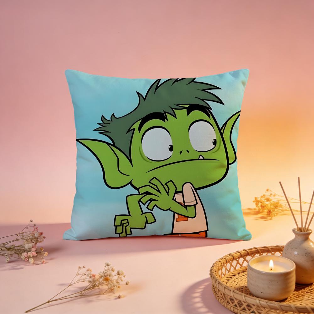 Trendy TTeen Titans Good Cushion Cover Comfortable Durable Pillow Cover MultiScene for Home Office Car Sofa