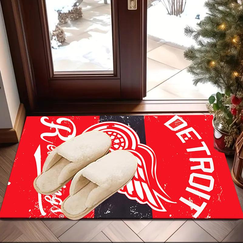 Vintage Detroit Wings Logo Area Rug Suitable for Indoor And Outdoor,Carpets for Kitchens, Homes, Offices, Living Rooms,Home Decor,Christmas Gift