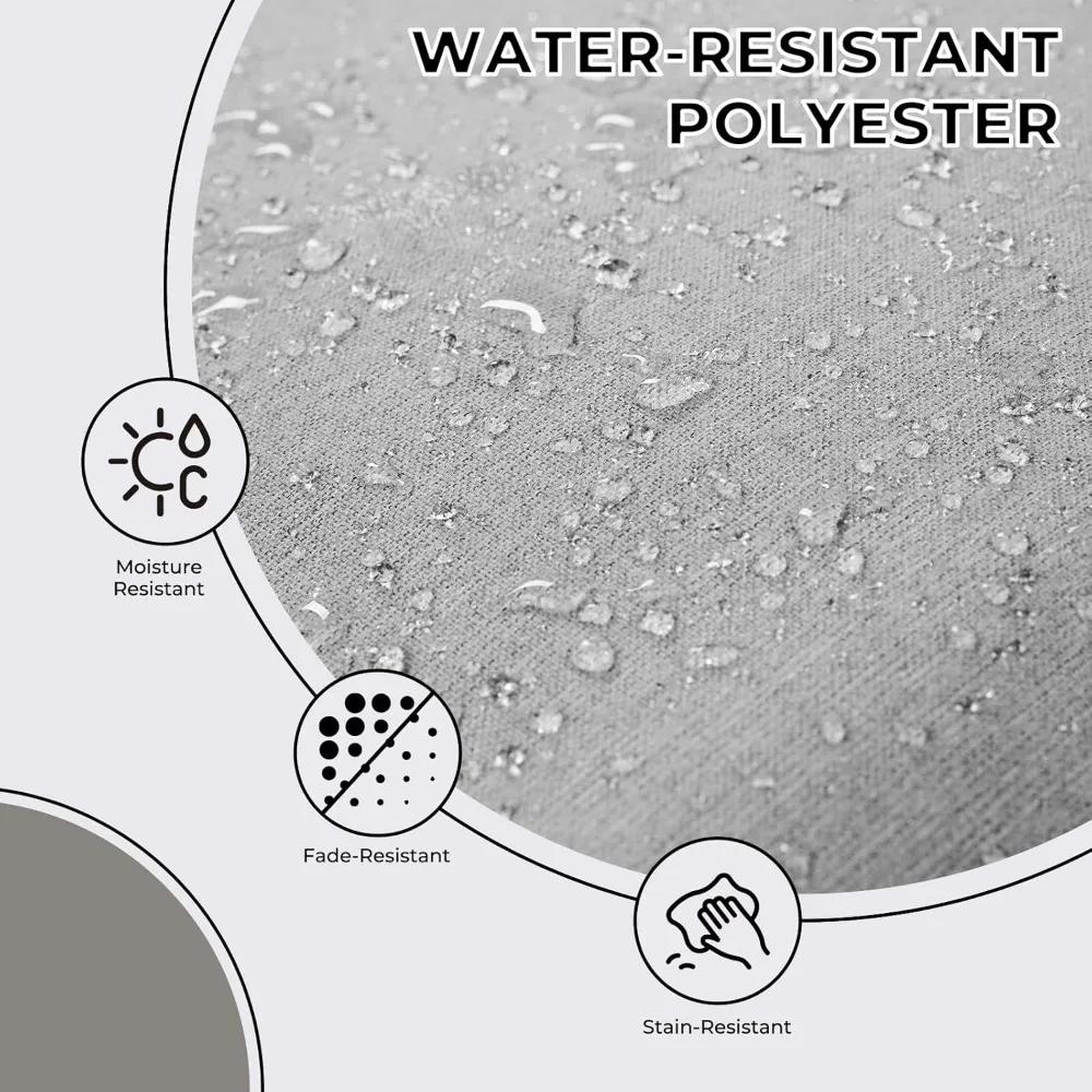 5-Piece Outdoor Dining Set, 4 Leather-Look Wicker Swivel Patio Chairs & 1 Square Woodgrain Dining Table