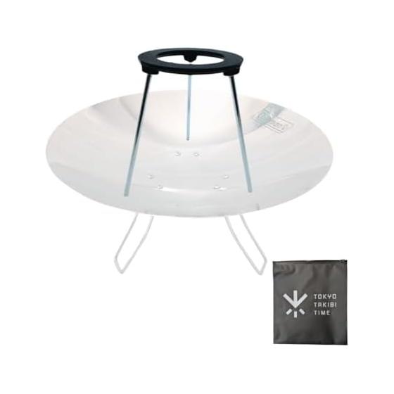 [TOKYO TAKIBI TIME] Bonfire Stand, Trivet, Fire Disc Compatible, Storage Pouch Included, For Bonfire Cooking, Cooker, Kettle, Mestin Skillet, Hot