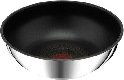 Tefal Poêle avec Manche Amovible 26cm Wok Profond Compatible IH avec Feux à Gaz Sans Substances Nocives telles que PFOA Neo IH Acier Inoxydable Unlimited Wok
