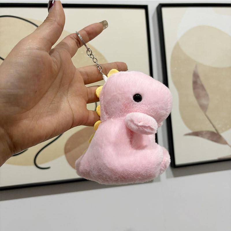 Adorable Dinosaur Plush Keychain Cute Stuffed Animal Doll Soft Bag Charm Gift