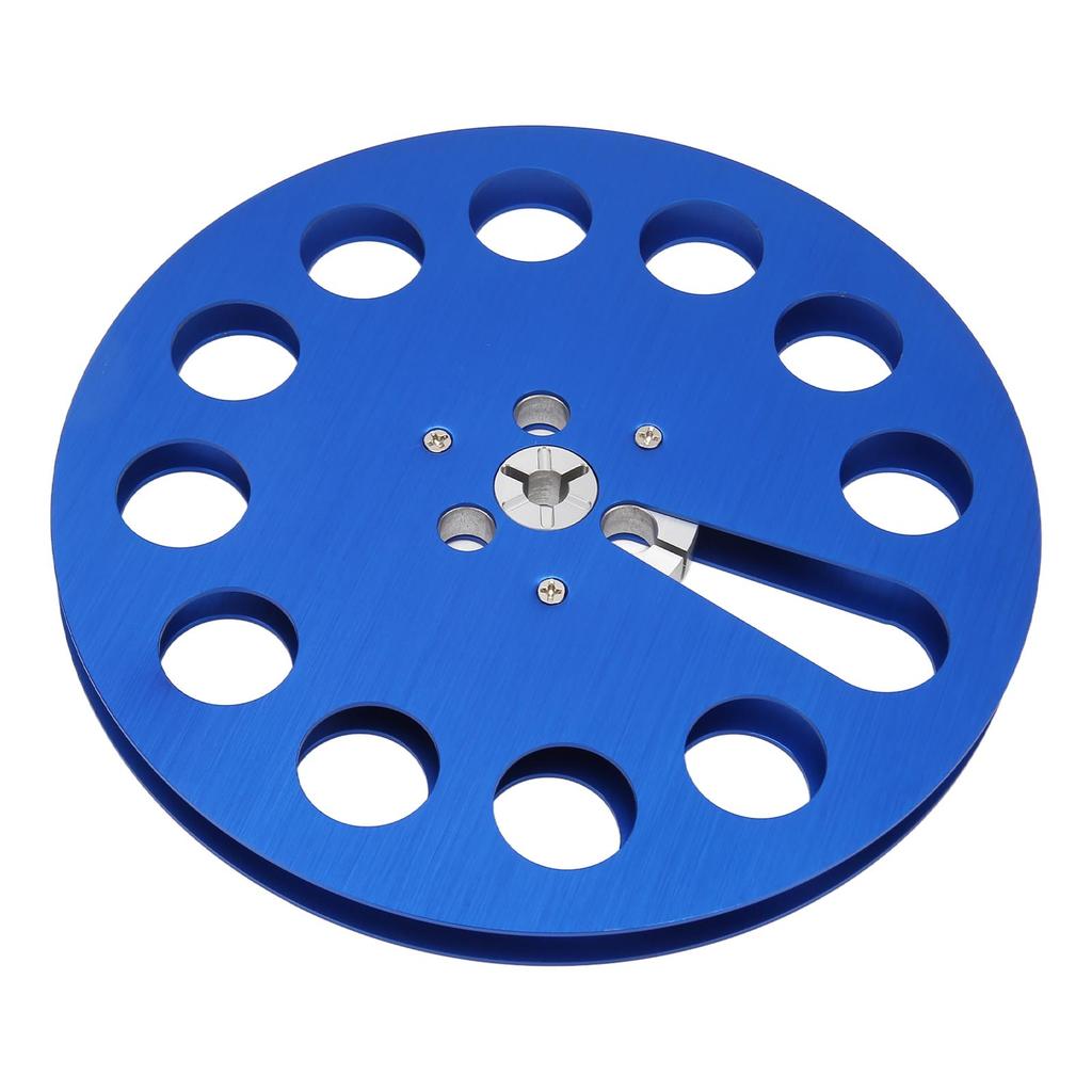 1 4 7 Inch Empty Tape Reel Aluminum Alloy 11 Hole Universal Opening Machine Part Recording Takeup Reel Blue