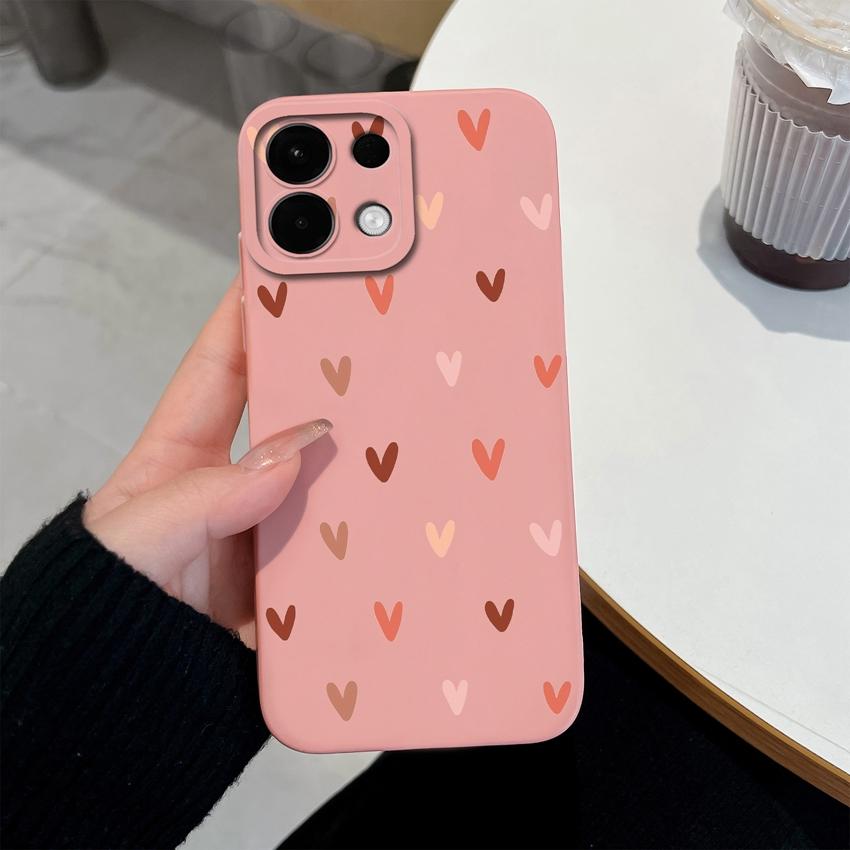 For Oppo K12 A5 A5X Realme 5 6 7 8 9 10 Pro Plus Phone Case Pretty Love Heart Pattern Soft Silicone Upgraded Anti Fall Protective Cover For Oppo Shell
