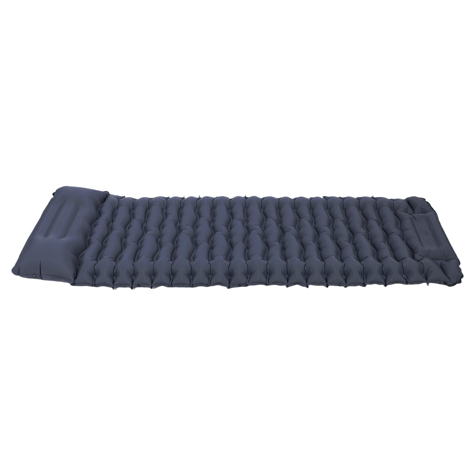

Camping Sleeping Pad Lightweight Inflatable Sleeping Mat with Pillow Hiking Sleeping Pad with Built-in Foot Pump