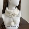 Winter Warm Neck Warmer with Plush Balls Neckerchief Wrap Cute Neck Scarf  Girls