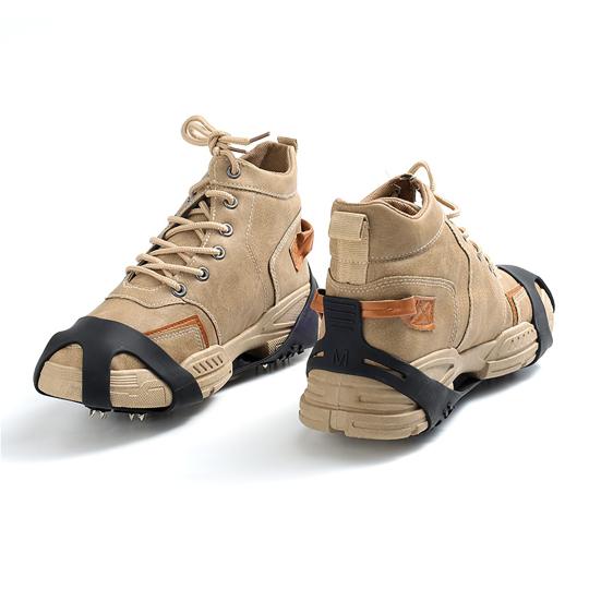 1 Pair Ice Cleats Crampons with 10 Studs Men Women Winter Outdoor Walking Ice Snow Traction Grips Non-slip Shoes Boot Spikes Grippers