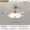 2026 Cream Style Ceiling Fan with Light: Eye Protection, Strong Wind, Invisible Blades for Bedroom, Restaurant, or Study Room
