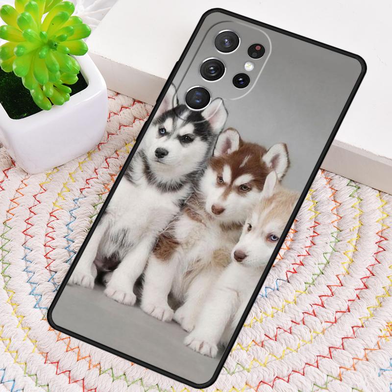 Animal Husky cute Puppy Dog Phone Case for Samsung Galaxy note 10 pro S26 Ultra S23 S24 FE S25 S21 S22 PLUS shockproof Cove