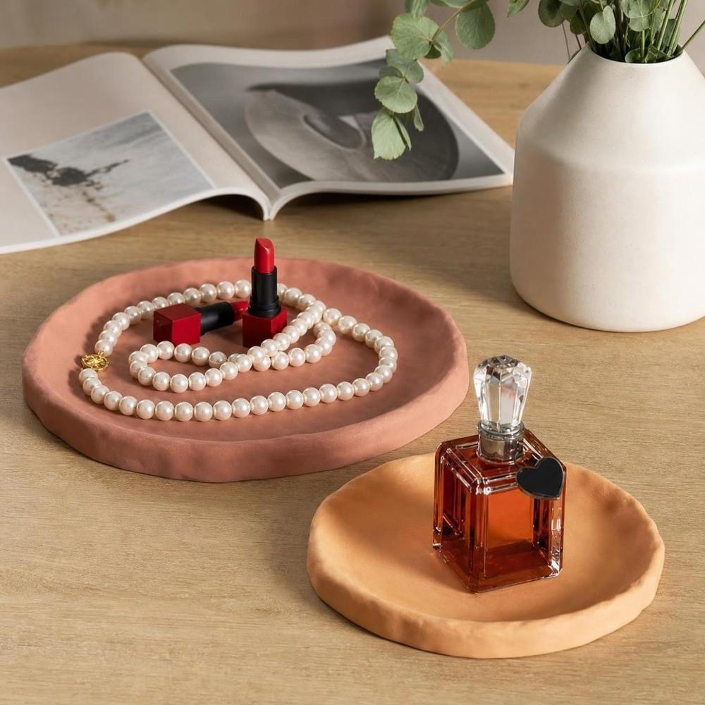 Irregular Pallet DIY Plaster Mold Tray Rock Pattern Home Storage Tray Process Casting Tool