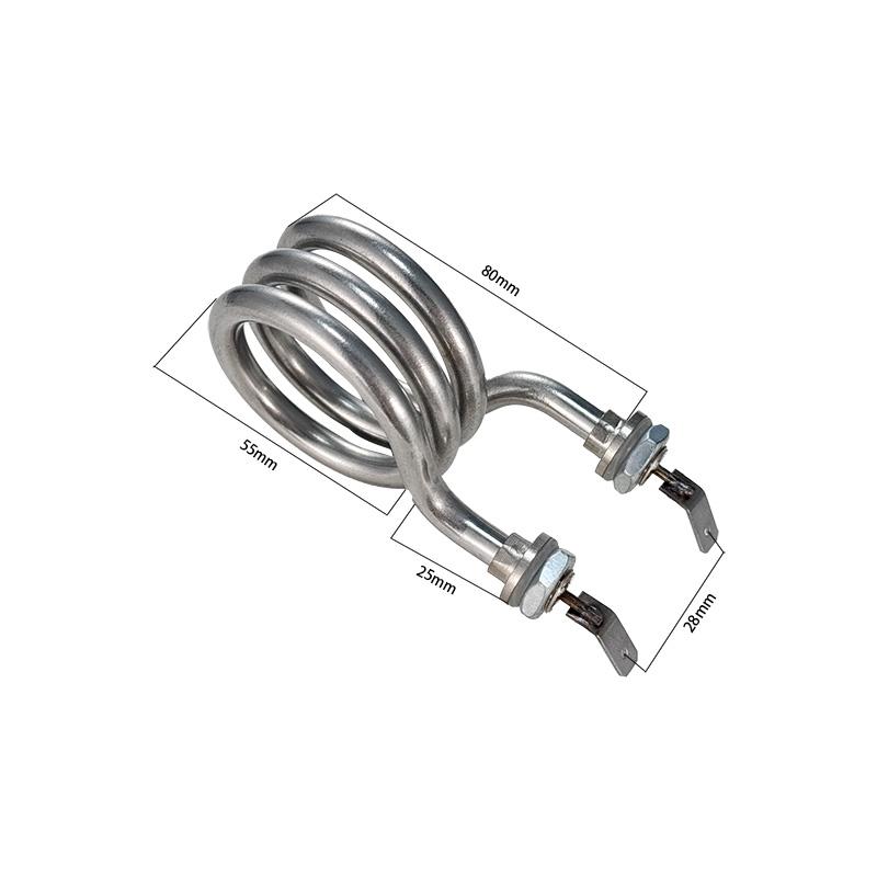 3 Coils Stainless Steel Heater Immersion Water Heater Element Water Fountain Accessories 220V 500W Electric Heating Element Heat