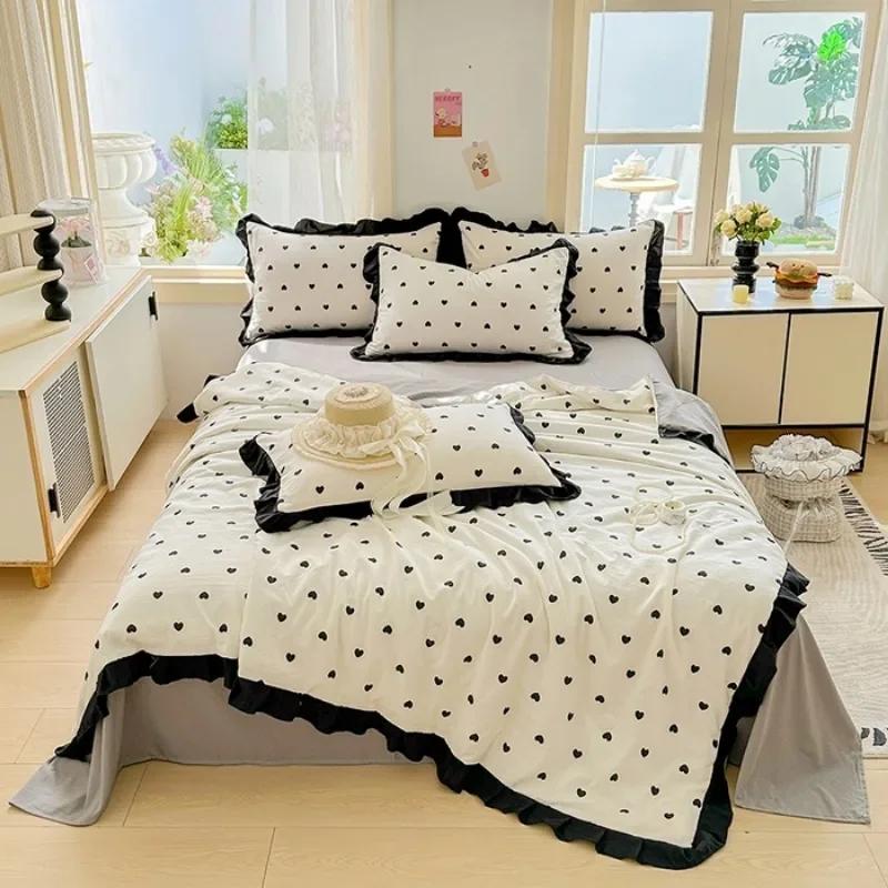 

2025 new skin-friendly washed cotton summer quilt printing air conditioner quilt summer cool quilt machine wash single double 150x200cm 1pcs
