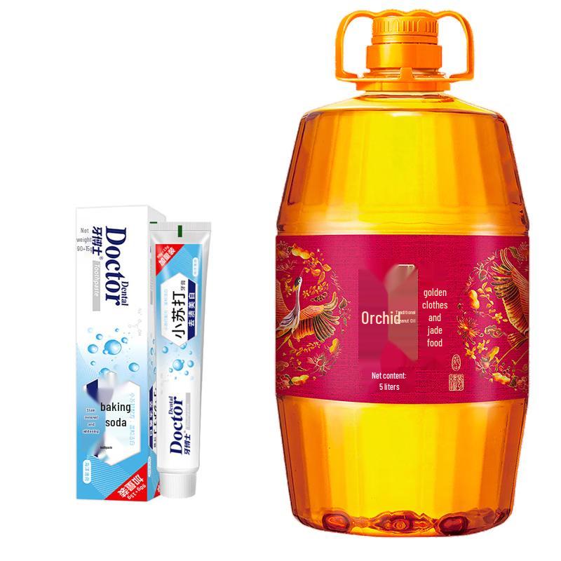 

Dr. Tooth Stain Removal Whitening Baking Soda Toothpaste 105g & Hujihua Peanut Oil 5L Bundle