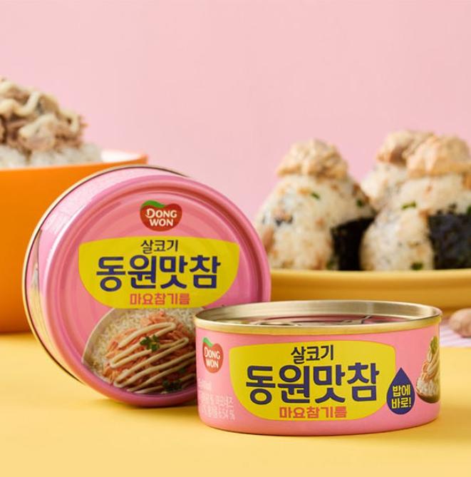 [New] DONGWON Korean Mayo & Sesame Oil Tuna – 90g x 4 Cans | Creamy & Nutty Flavor | Ready-to-Eat