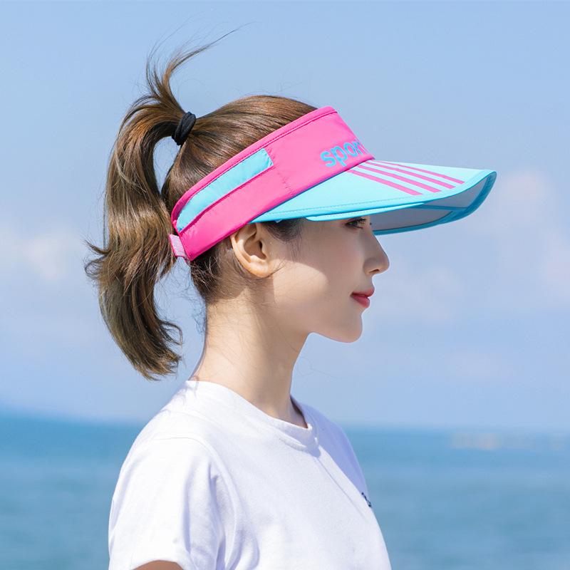 Sport Brief Stickplatte Linse Leere Oberseite Sonnenhut Outdoor UV-Schutz Sonnenhut Radfahren Winddicht Sporthut