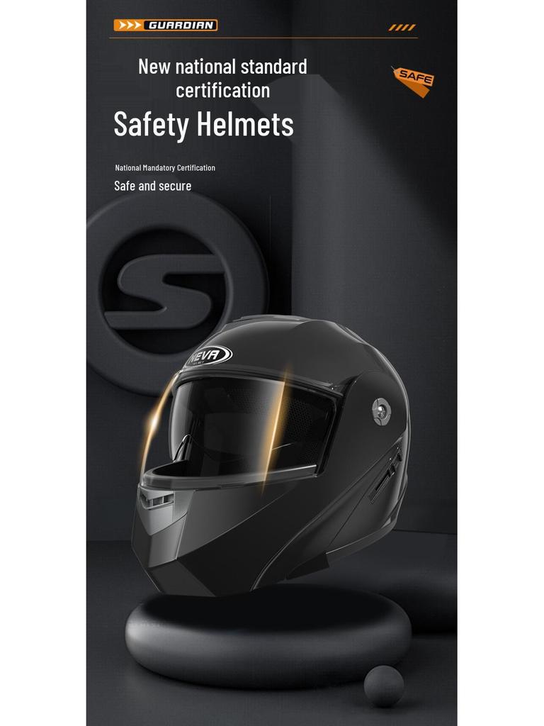 Unisex Electric Vehicle Full Face Anti-Fog Flip-Up Helmet for All-Seasons