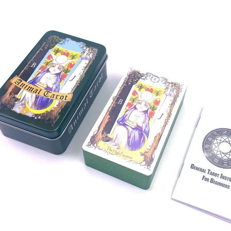 78Pcs Longest Dream Tarot Card Set Divination Tool With Detailed Guidebook Colorful Frame Fortune Telling Cards