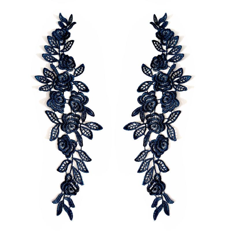 Accesorii DIY flori ușoare din poliester, accesorii dantelă solubile în apă, autocolante pânză cu broderie goală, flori decorative fashion cu broderie