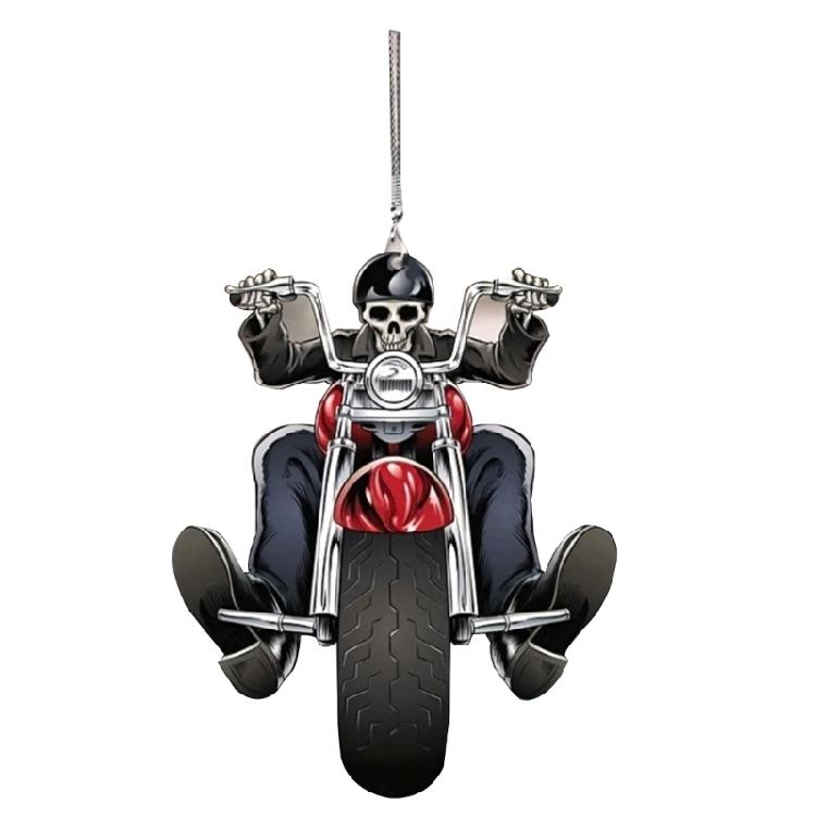 Cool Skul Statue Halloween Skeleton Figurine Car Ornament Acrylic Hanging Decor