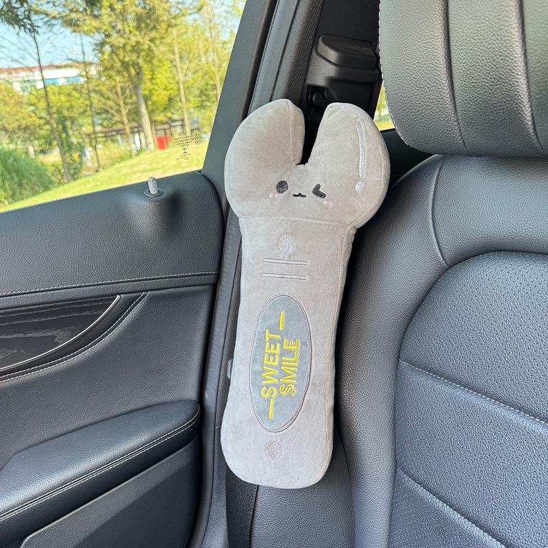 Dinosaur Unicorn Plush Seat Belt Shoulder Cover - Cute Cartoon Decoration for Cars