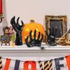 3Pcs Wall Mounted Creepy Ghost Hands with Tea Lights Candles, Spooky Goth Decor Black Horror Reaching Ghost Hands for Halloween