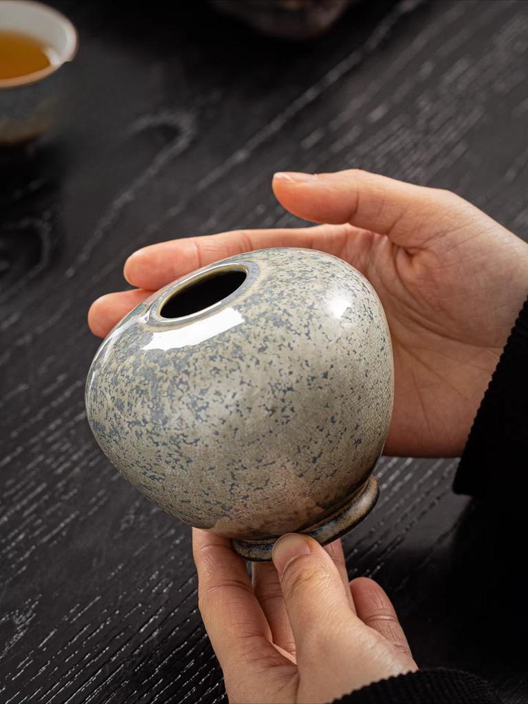 Starry Kiln Change Ceramic Vase Tabletop Flower Holder Tea Ceremony Decor Home Office Gift