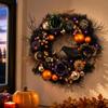 Halloween Wreath with Dry Twigs for Fall Door Decoration, Home Front Door Decor