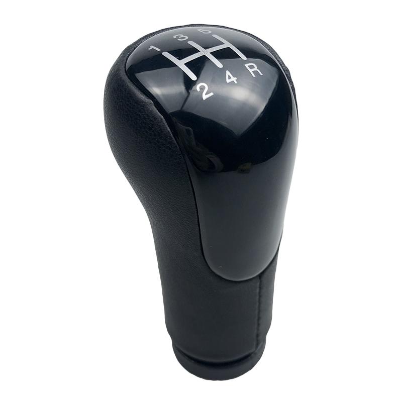 Buton schimbător de viteze din piele, 5/6 viteze, cap de stilou, pentru Ford Fiesta Fusion Transit Connect 2002-On Car Styling