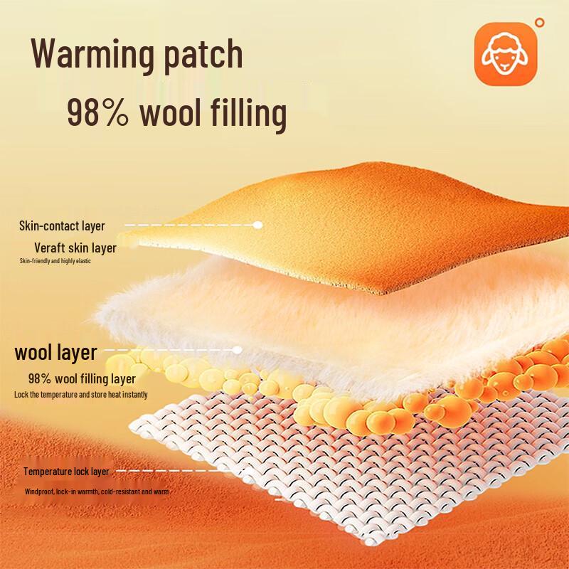 Men's High-Waist Thermal Base Layer Pants with Knee Protection