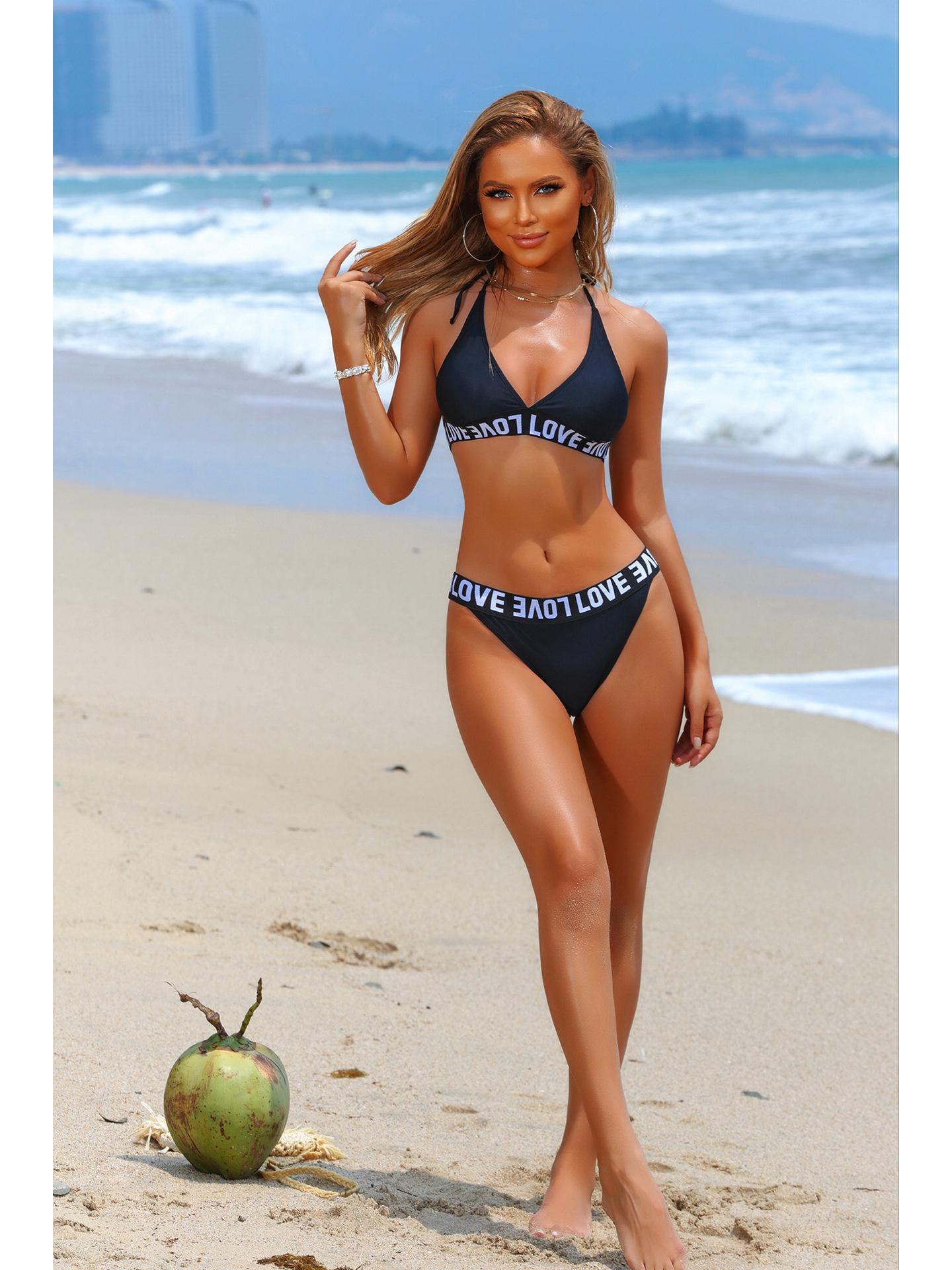 

2024 Европейский и американский женский сексуальный купальник-тройка - Консервативный стиль XL