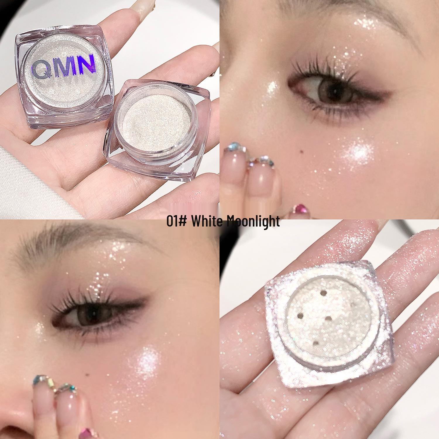 White Moonlight Dream Highlight & Contour Glitter Powder 0.8g