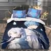 Set Biancheria da Letto Stampa 3D Anime Frieren per Bambini Ragazzi Ragazze Singolo Matrimoniale King Size Copripiumino Federa Biancheria da Letto Bambini Adulti Tessili per la Casa