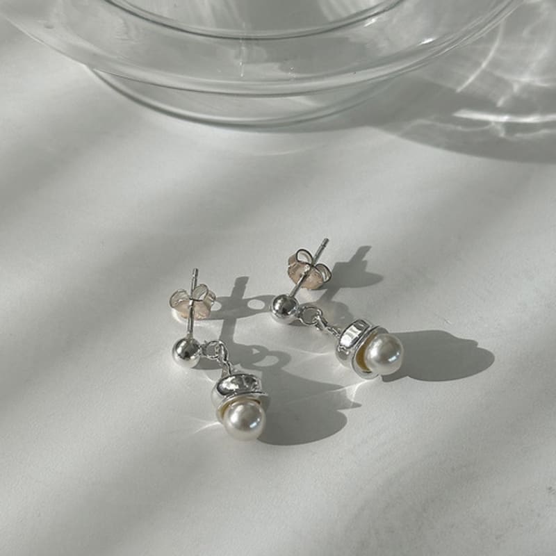 Mosxe [925silver] Belly Pearl Earring