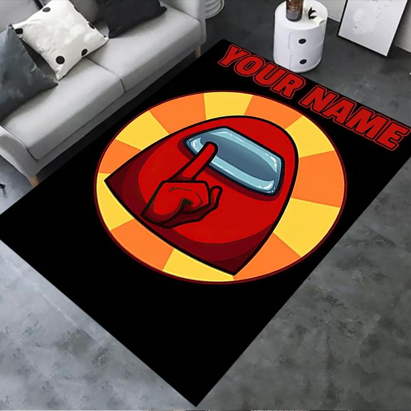 Custom Name Among us Carpet Rug for Living Room Bedroom Home Sofa Decoration,Kids play Non-slip Floor Mat
