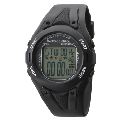 

Klefer TE-D190-BK Men s Digital Watch, Radio-Controlled, Waterproof, Multi-Function, Urethane Strap, Black
