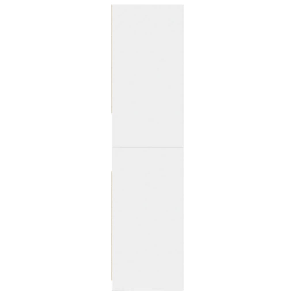 Vidaxl Wardrobe, White, 80X50X200 Cm, Wood-Based Material