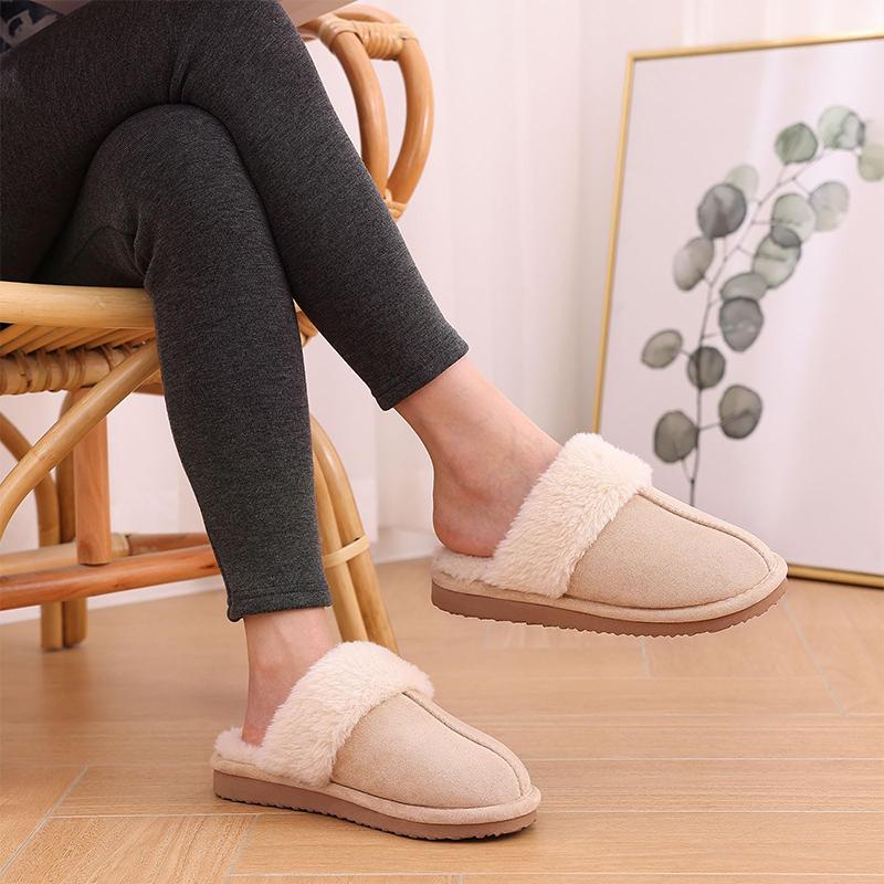 Fashion Kidmi Women's Slippers Soft Fluffy Fuzzy Slippers Ladies Winter House Slippers New Warm Shoes For Woman Comfortable Womens Shoes